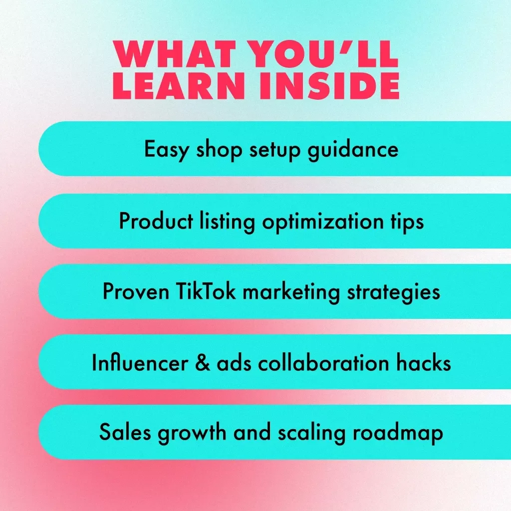 TikTok Shop Success: Step-by-Step Guide to Selling Products and Growing Sales | How to Sell Products on TikTok Shop | eBook, Digital Download, PDF Marketing Guide