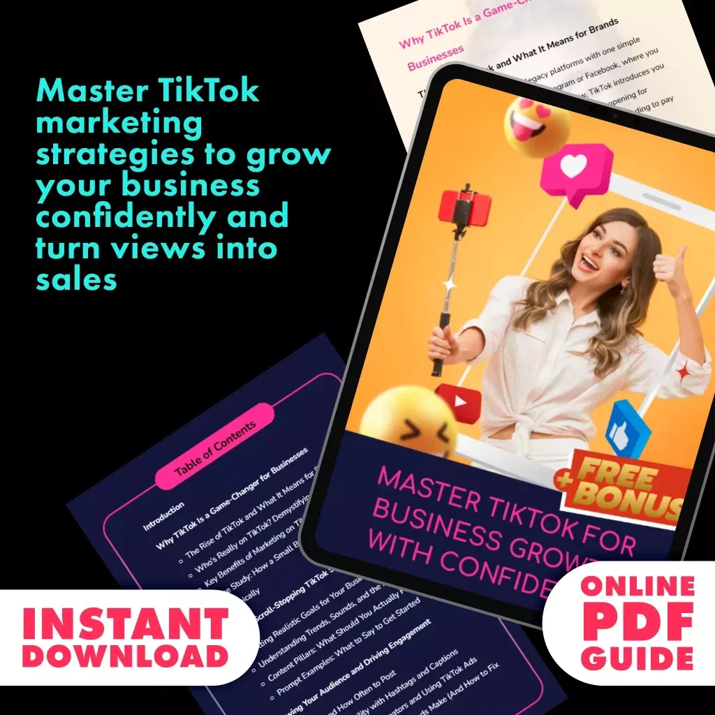 Master TikTok for Business Growth with Confidence | TikTok Marketing for Business Guide, Social Media Strategy, Digital Download eBook