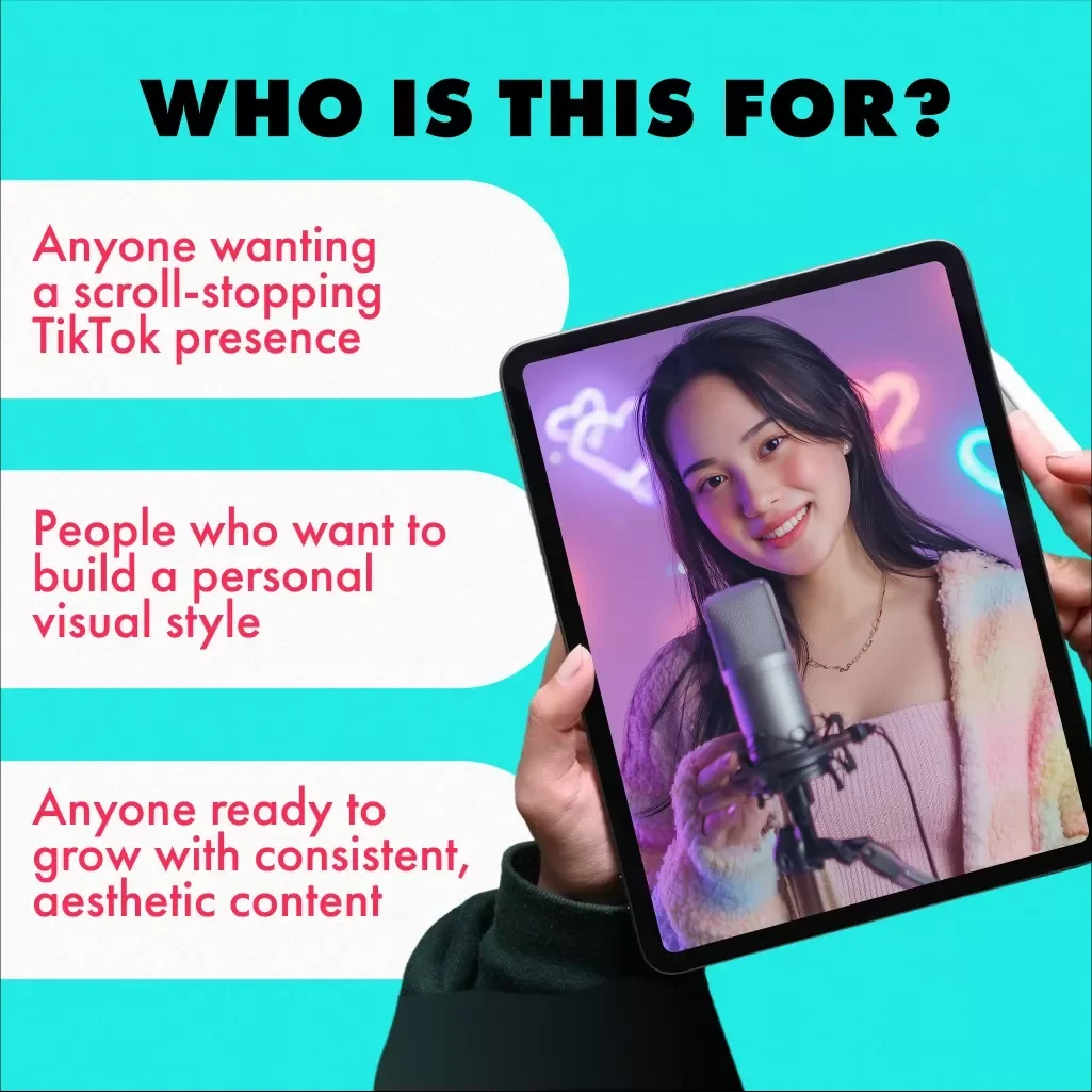 TikTok Glow-Up Checklist | How to Build a Personal Visual Style | Aesthetic Branding Guide for Content Creators & Influencers | Digital Download eBook & Checklist