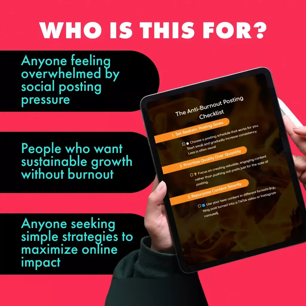The Anti-Burnout Posting Checklist | Social Media Content Strategy | The Anti-Burnout Posting Plan for Creators & Entrepreneurs