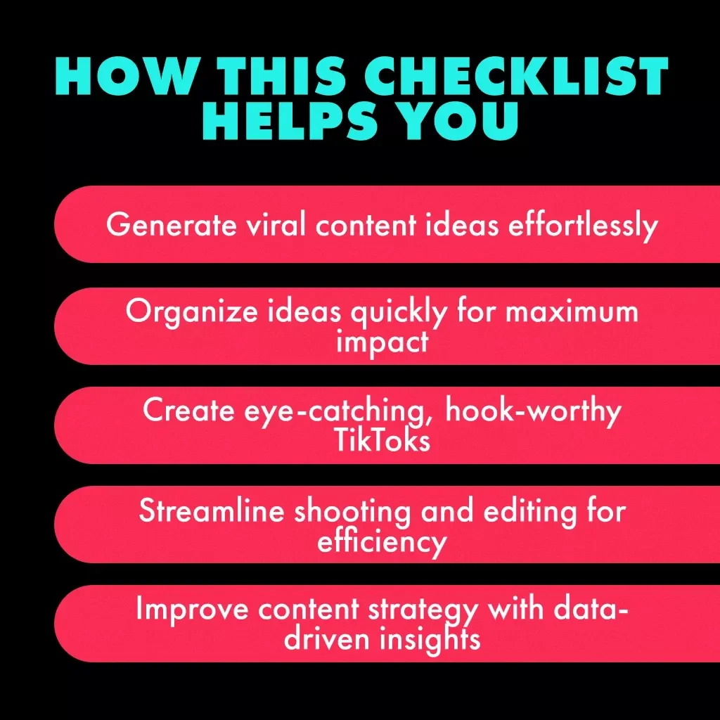 The TikTok Idea Dump Checklist: Ultimate Guide to Brainstorming & Creating Viral Content