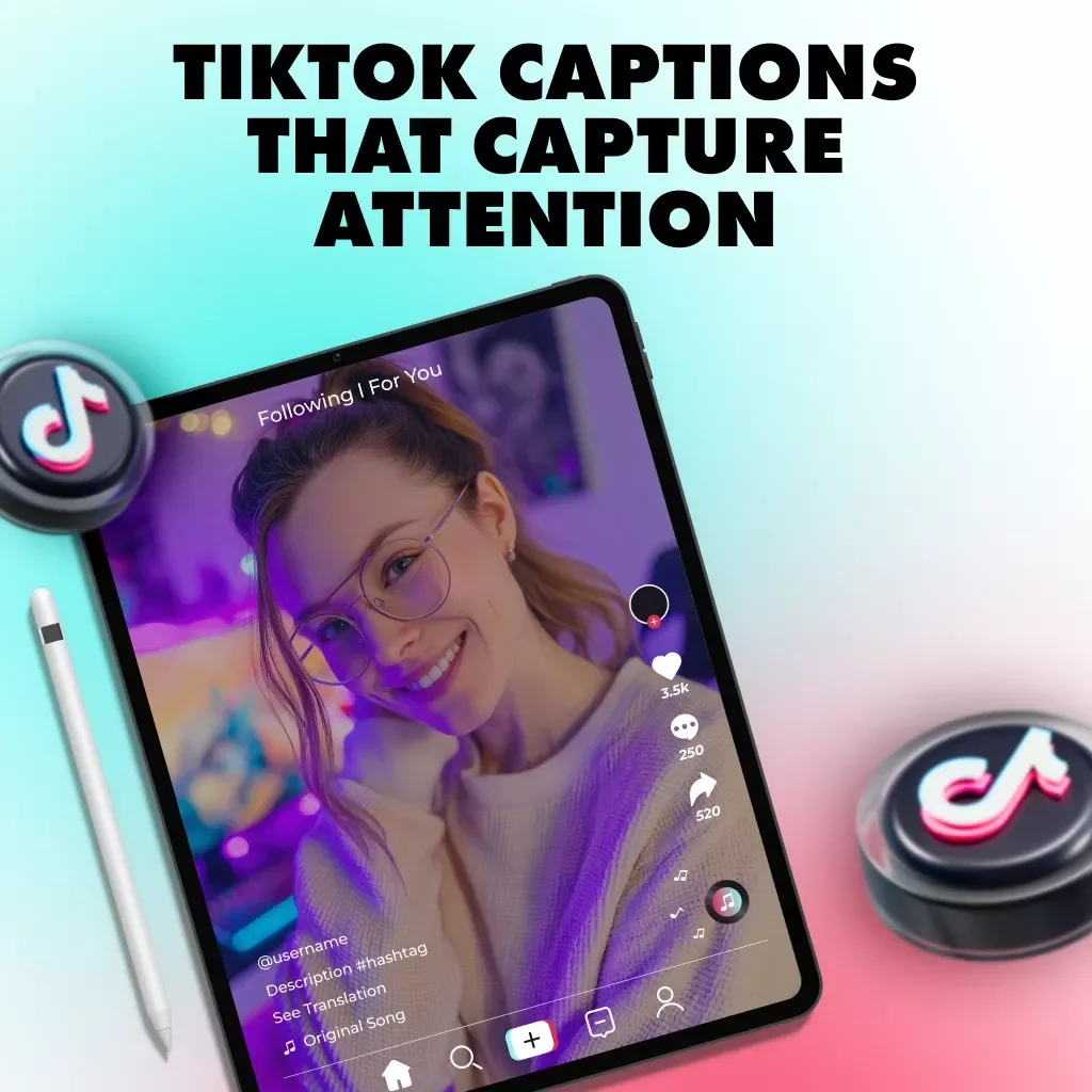 TikTok Captions That Capture Attention | Viral TikTok Captions Checklist for Creators, Influencers & Social Media Success | Digital Download eBook & Guide