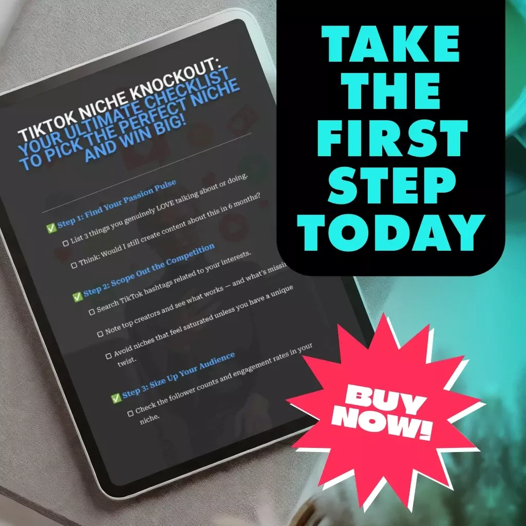 TikTok Niche Knockout: Your Ultimate Checklist to Pick the Perfect Niche and Win Big | Digital Download Checklist