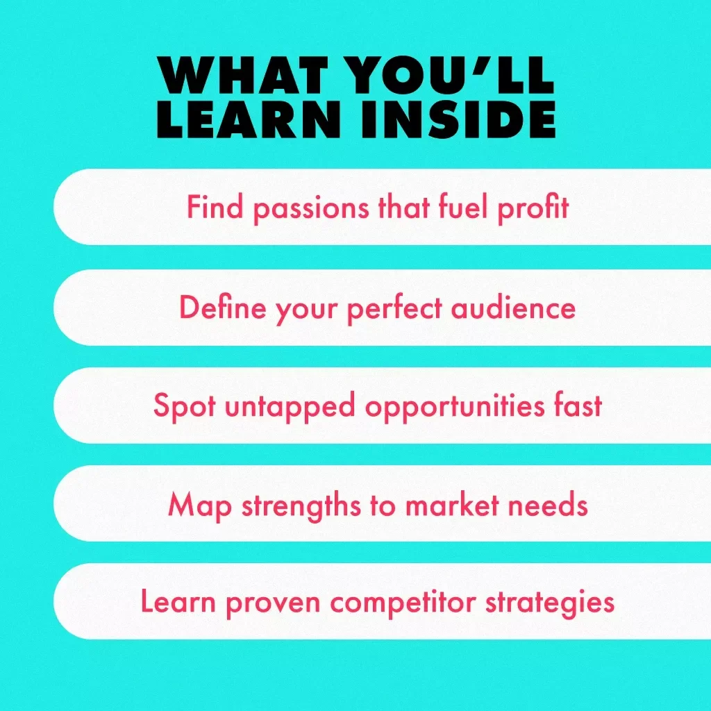 Uncover Your Perfect Niche: Define Your Unique Market | Niche Discovery Workbook Digital Guide, eBook & Business Checklist