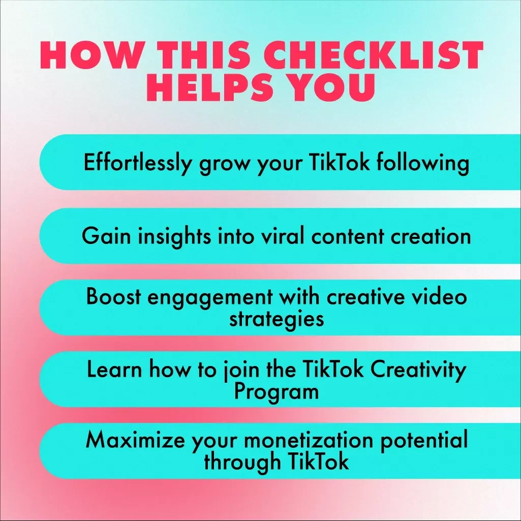 The Ultimate Checklist for TikTok Creativity Program Success: How to Join the TikTok Creativity Program & Grow Your Account