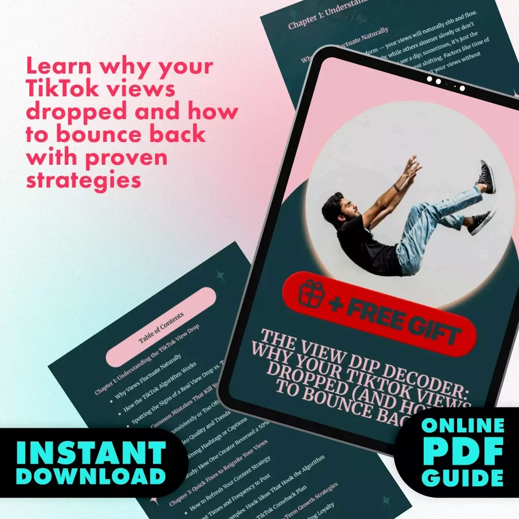 The View Dip Decoder: Why Your TikTok Views Dropped (And How to Bounce Back) - eBook Guide to Understanding TikTok View Drops and Fixes