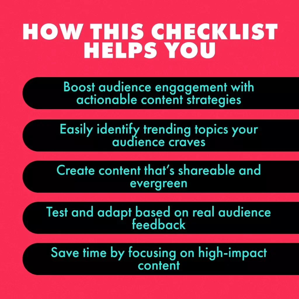 The “What Would My Audience Save?” Checklist: A Step-by-Step Guide to Crafting Shareable, Saveable Content