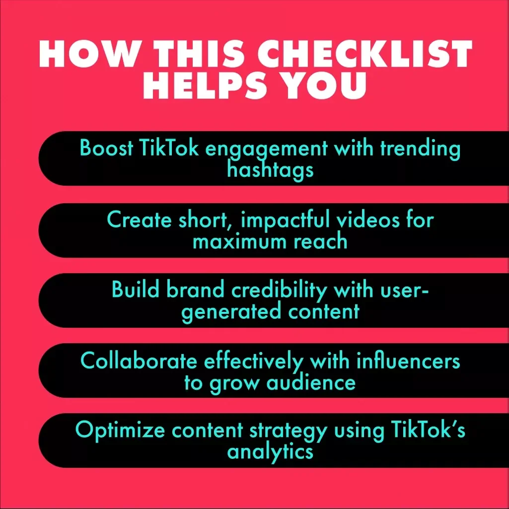 TikTok Trends for Businesses Checklist: Master Trending Hashtags & Boost Engagement