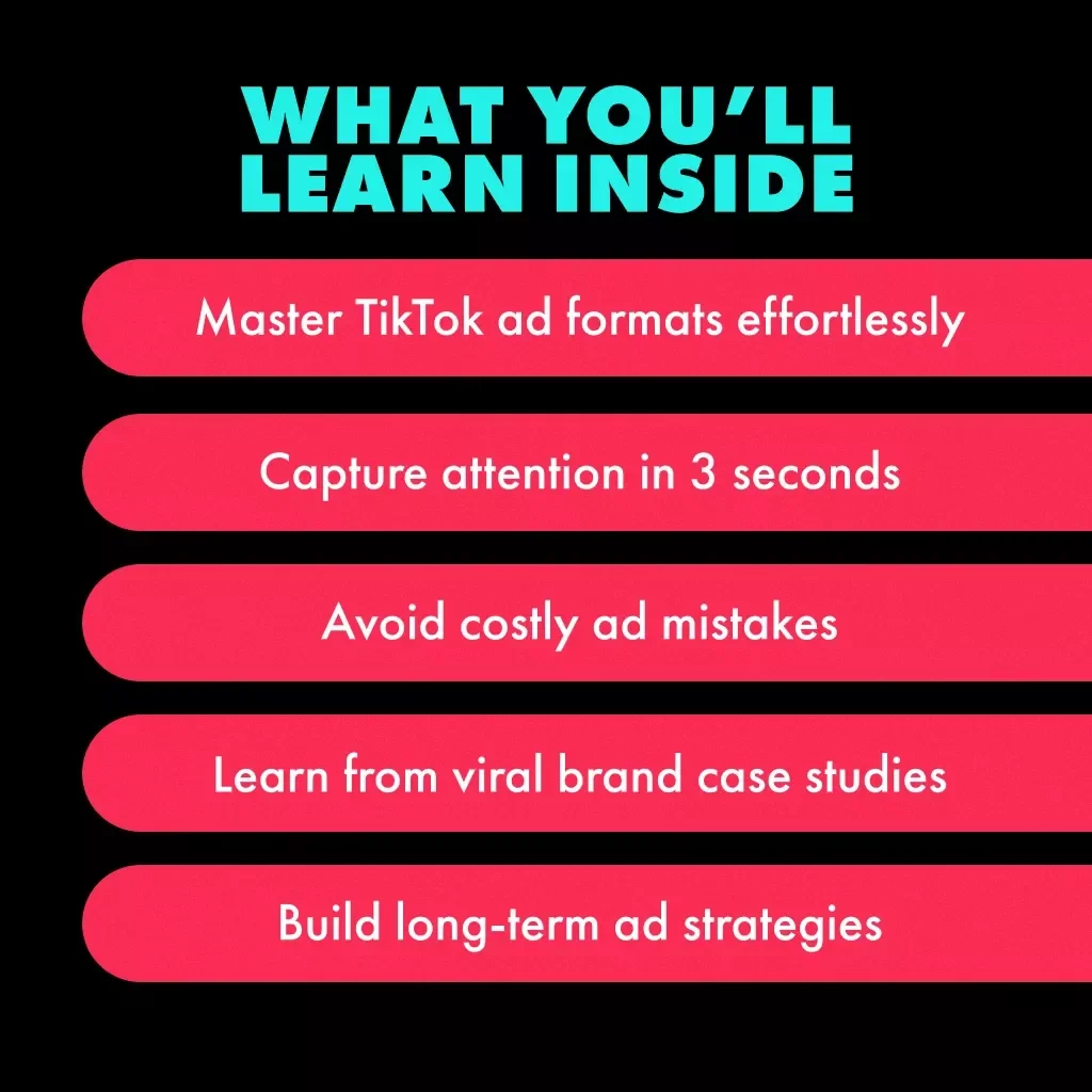 TikTok Ads Unlocked: A Creative Marketer’s Playbook | Digital Guide for TikTok Advertising Success | eBook & Marketing Strategy Checklist for Brands & Entrepreneurs