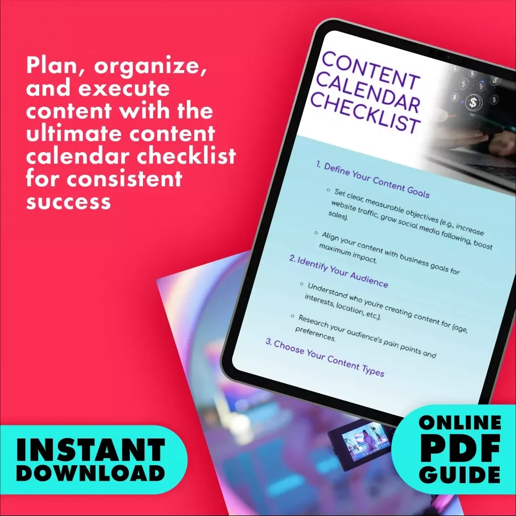 Content Calendar Checklist - Ultimate Content Calendar Kit for Planning & Strategy
