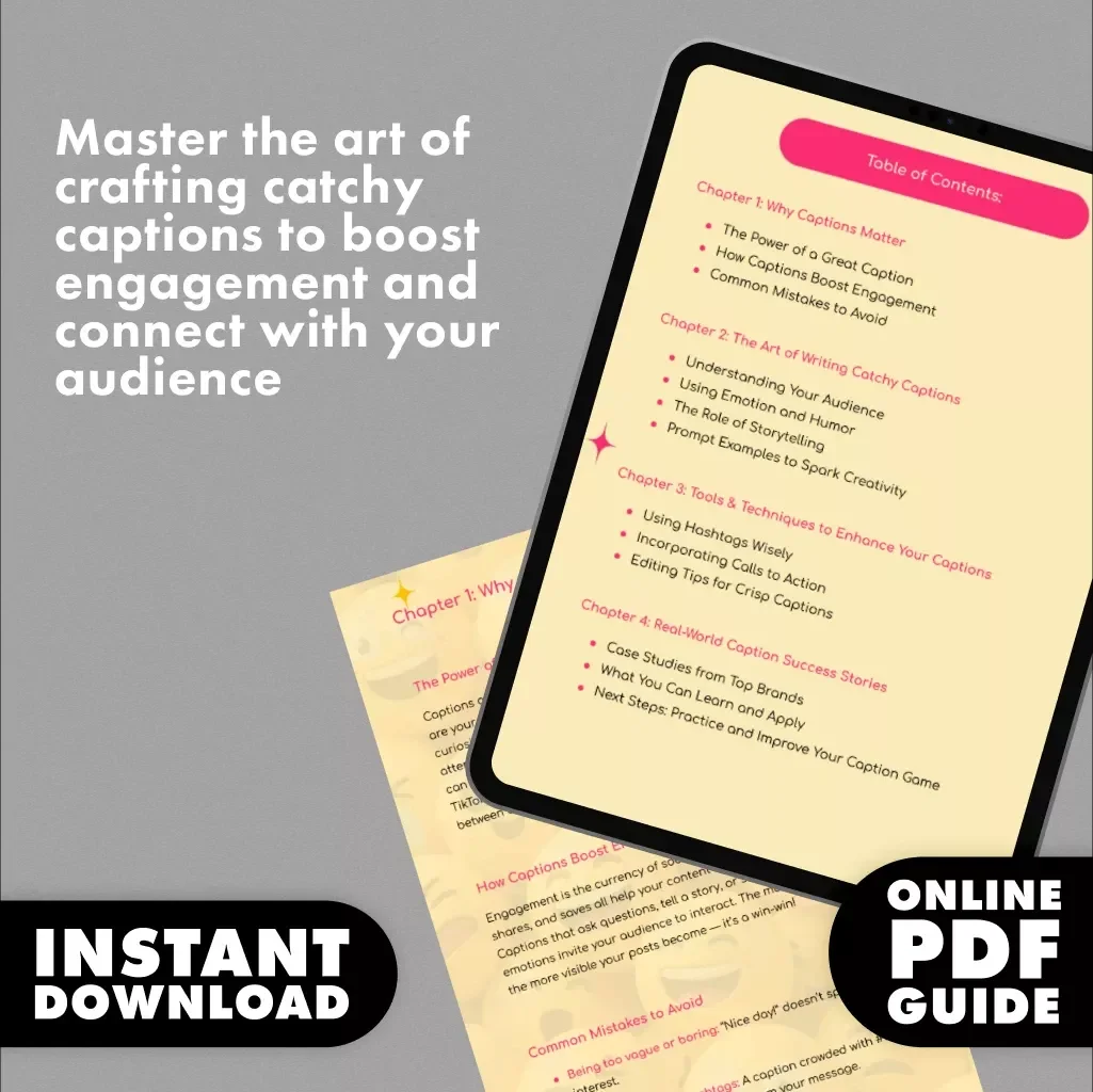 Caption Magic: Crafting Catchy Lines That Click - Guide to Writing Catchy Captions & Boosting Engagement