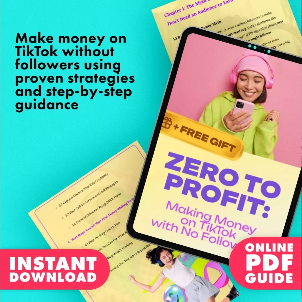 Zero to Profit: Making Money on TikTok with No Followers | Digital Download Guide | How to Make Money on TikTok Without Followers | TikTok Monetization eBook | Online Business Checklist