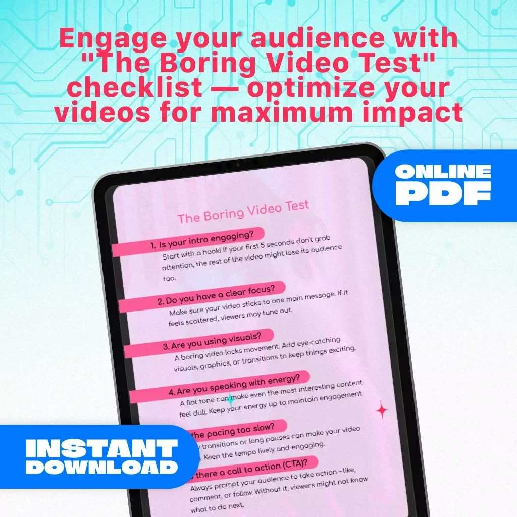 The Boring Video Test Checklist: Master Engaging Content