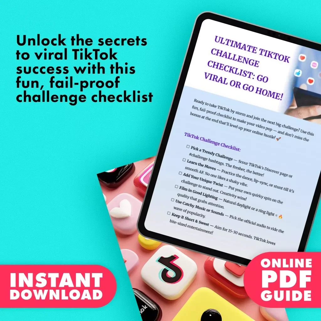 Ultimate TikTok Challenge Checklist: Go Viral or Go Home! | TikTok Challenge Guide & eBook