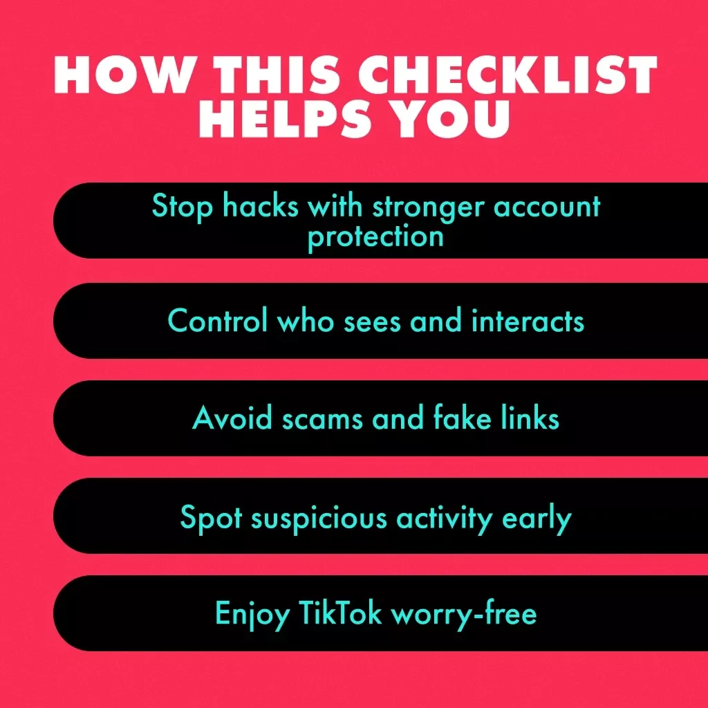 Essential TikTok Account Safety Tips You Can’t Miss | Printable Digital Download Checklist | TikTok Account Safety eBook Guide for Secure Social Media Use
