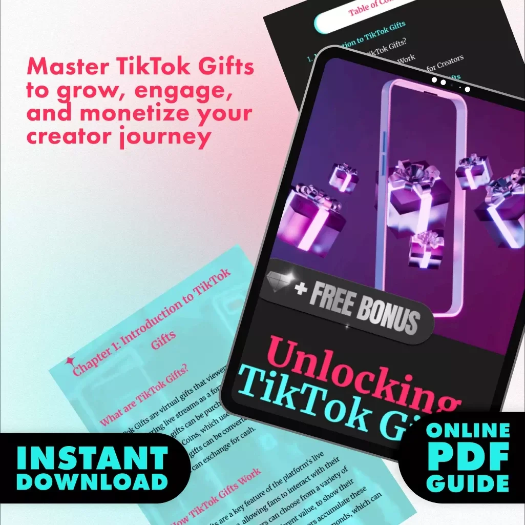 How Do TikTok Gifts Work | Unlocking TikTok Gifts Guide | Digital Download eBook for Creators, Viewers & Influencers