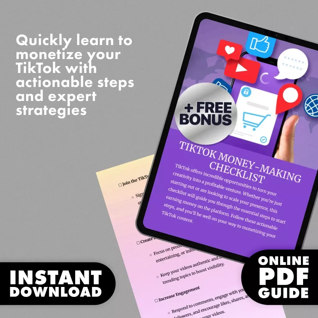 TikTok Money-Making Checklist: How to Make Money on TikTok with Ease