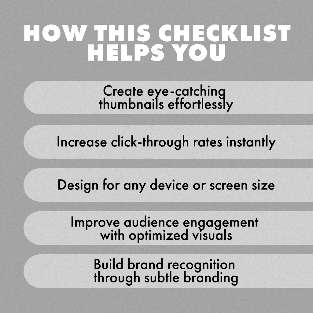 The Ultimate Scroll-Stopping Thumbnail Checklist: Grab Eyes & Boost Clicks Every Time