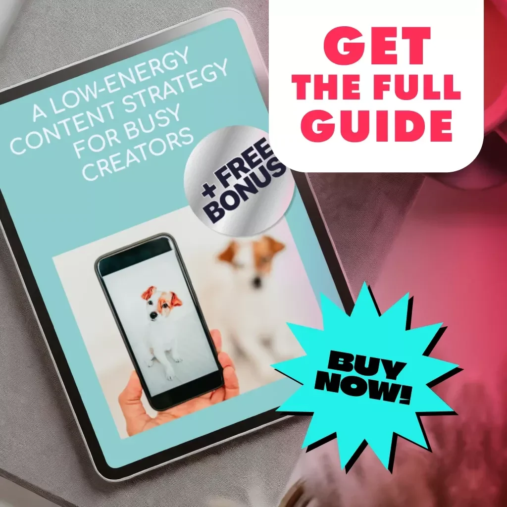 A Low-Energy Content Strategy for Busy Creators | Digital Guide for TikTok Growth, Simple Content Planning, & Stress-Free Scheduling