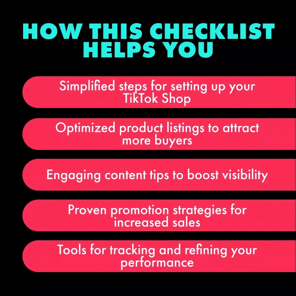 TikTok Shop Success Checklist - How to Sell on TikTok Shop | Boost Your Sales and Grow Your Business