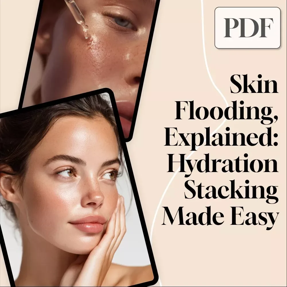 Skin Flooding, Explained: Hydration Stacking Made Easy | Skincare Checklist | Digital Download for Glowing, Hydrated Skin | eBook Guide for Layering Products