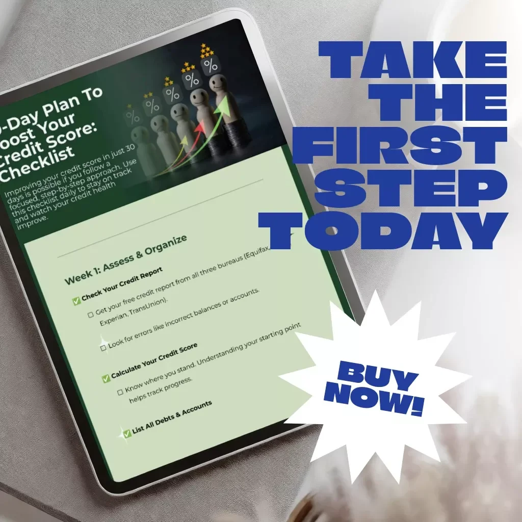 30-Day Plan to Boost Your Credit Score - Easy-to-Follow Checklist for Financial Success