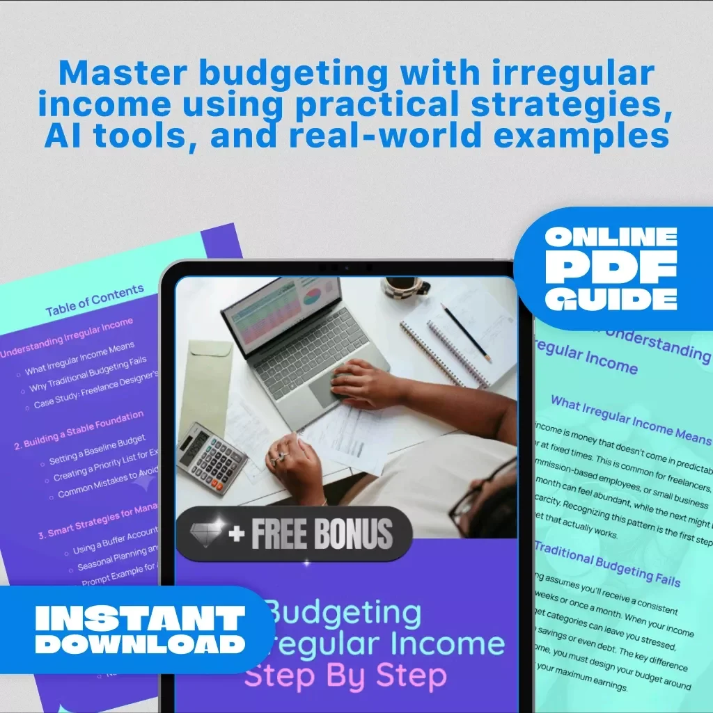 Budgeting for Irregular Income Step By Step Guide: Practical Solutions for Freelancers & Creatives