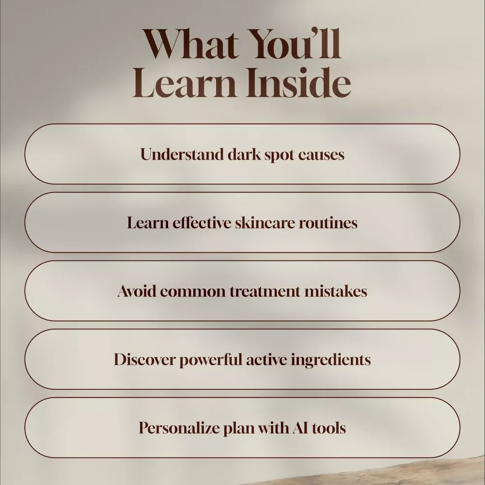 Hyperpigmentation Game Plan: Dark Spot Fix Map | Digital Skincare Guide, eBook, Routine & Checklist for Dark Spots, Uneven Skin Tone, Melasma & Post-Acne Marks