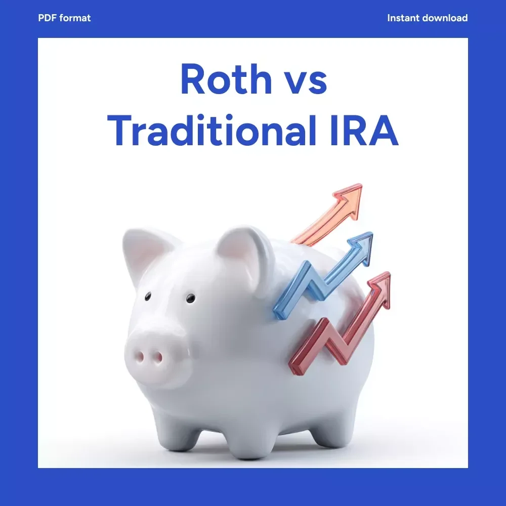 Roth vs Traditional IRA Guide: Choose the Best Option in Just 10 Minutes – Easy-to-Follow eBook