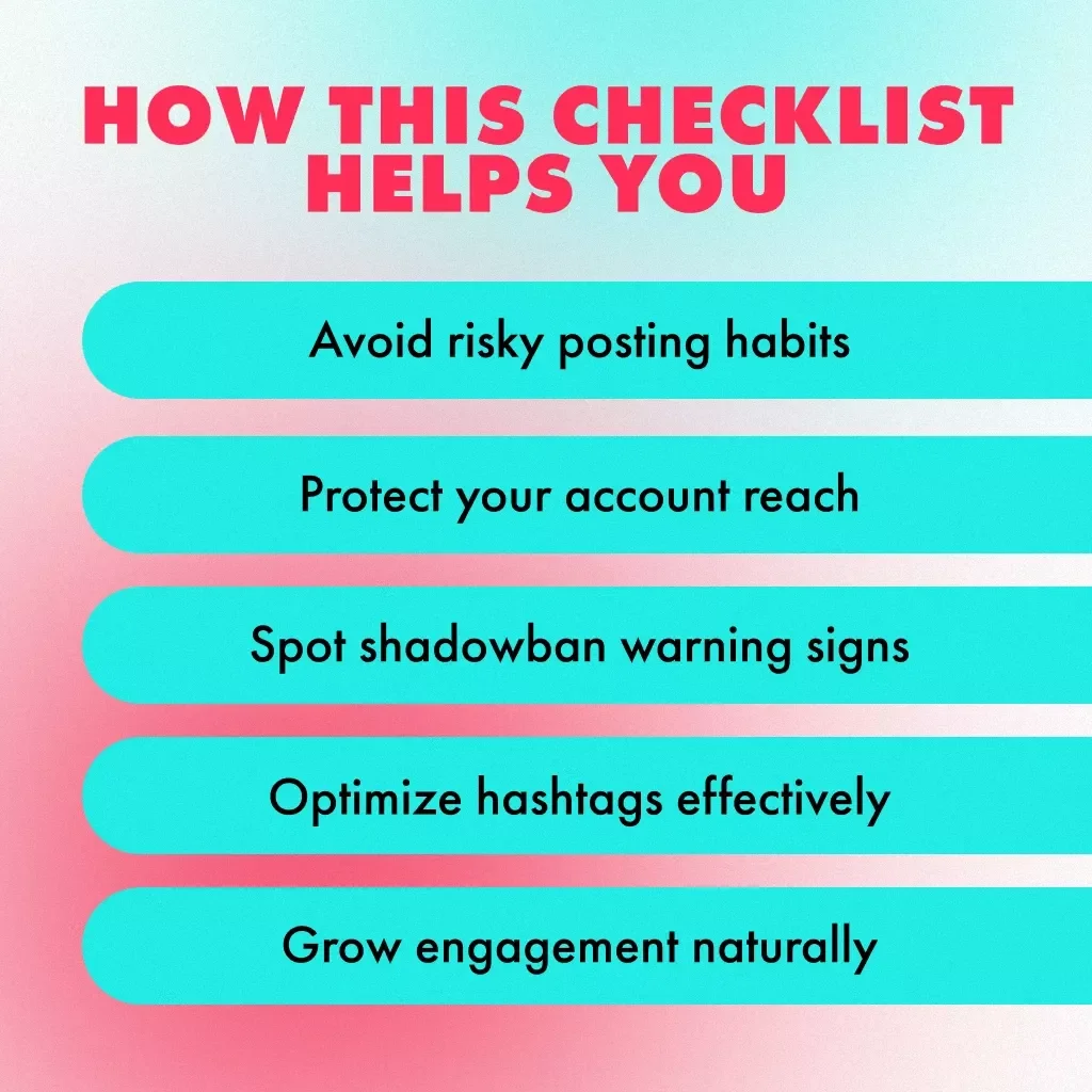 TikTok Shadowban Survival Checklist | Digital Download Guide for Creators | How to Avoid TikTok Shadowban | Social Media Growth Tips | Content Creator Must-Have