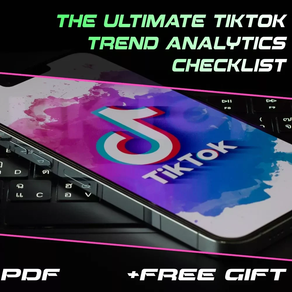 The Ultimate TikTok Trend Analytics Checklist | Viral Video Strategy, Social Media Growth & Creator Marketing Guide | Digital Download eBook & Printable PDF