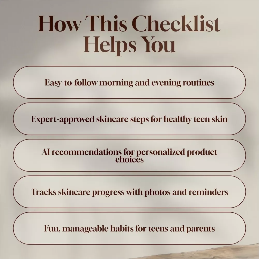 Teen Skincare: Simple Starter Routine That Parents Trust - Printable Checklist
