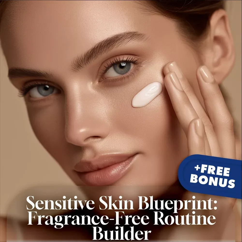 Sensitive Skin Blueprint: Fragrance-Free Routine Builder | Digital Checklist for Gentle Skincare, Hydration, Sun Protection & Soothing Treatments