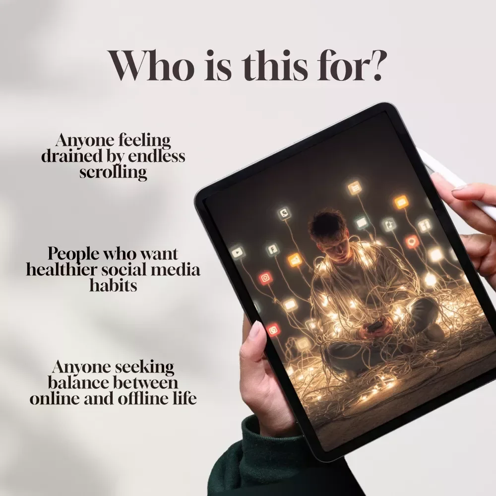 Social Media Balance Mindset Plan | Digital Download Guide for Mindful Social Media Habits, Boundaries, and Healthy Online Lifestyle