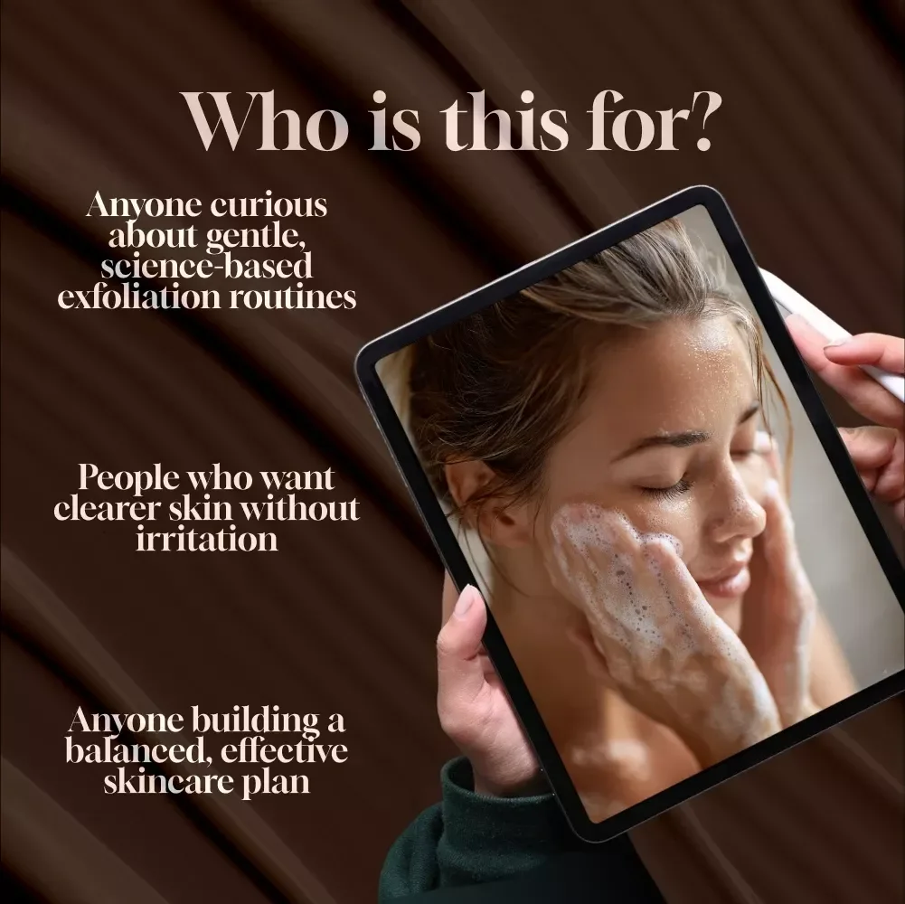 Exfoliation Without Damage: AHA/BHA Weekly Map | Skincare Guide for Gentle Exfoliation, Clear Skin, Digital Download eBook & Checklist
