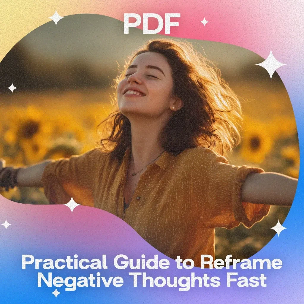 Practical Guide to Reframe Negative Thoughts Fast | Mental Wellness Checklist | Mindset Journal Prompts | Digital Self-Help eBook PDF