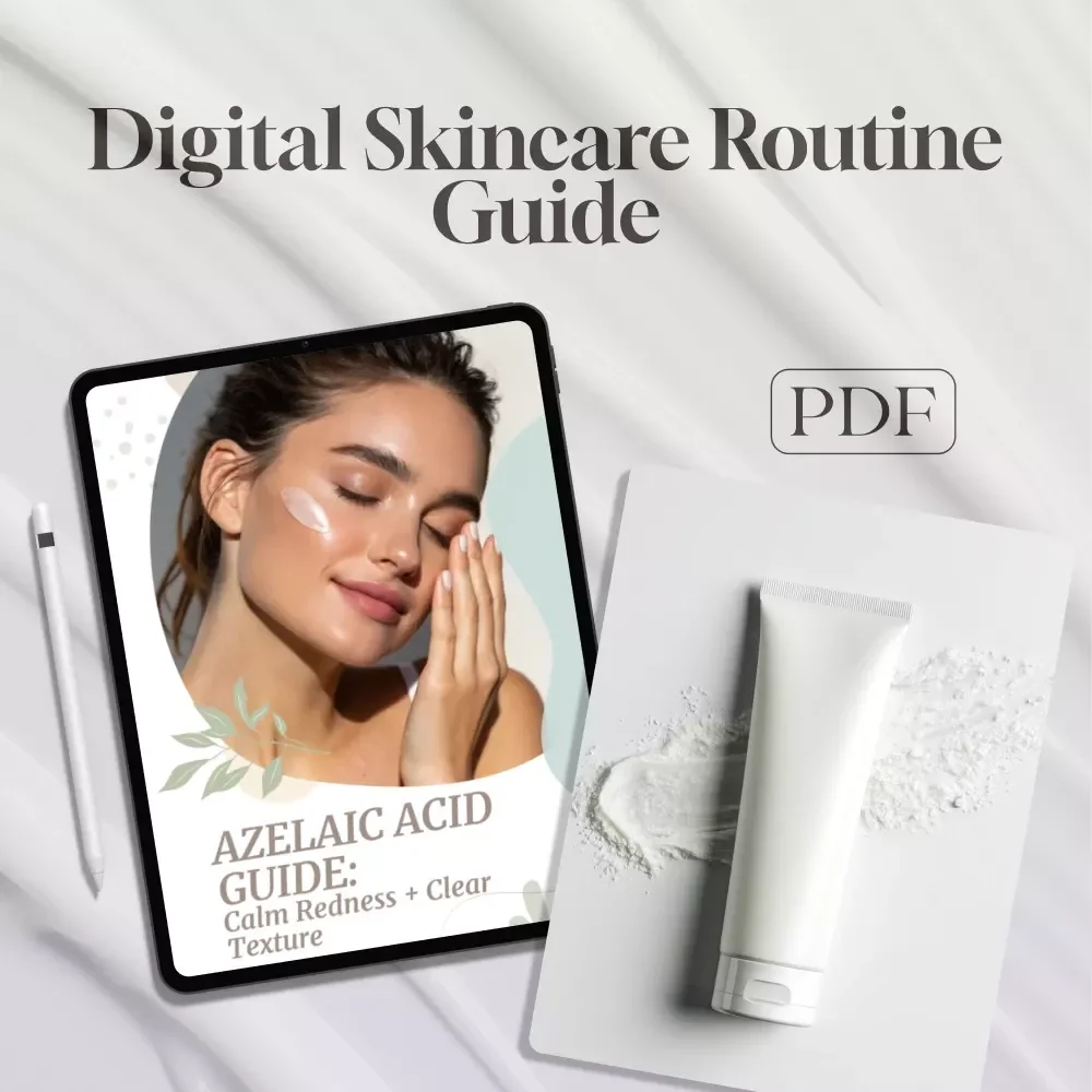 Azelaic Acid Guide: Calm Redness + Clear Texture | Digital Skincare eBook, Skincare Routine Guide, Skincare Checklist, Skincare Planner