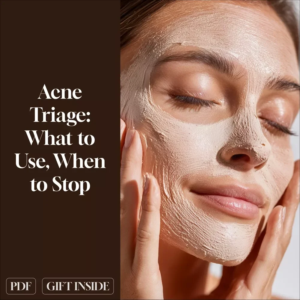 Acne Triage: What to Use, When to Stop | Digital Acne Guide, Skincare Treatments, Mistakes to Avoid & AI-Powered Solutions (Instant Download)