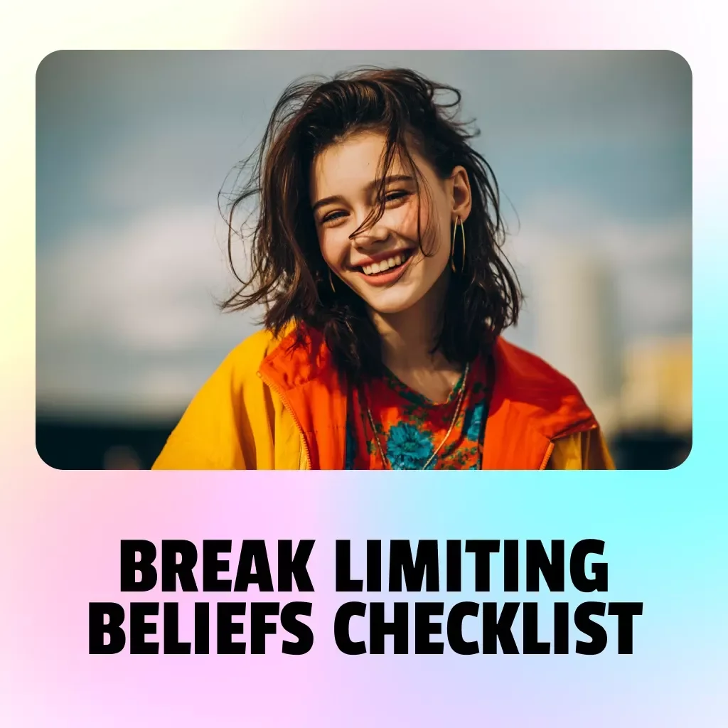 Break Limiting Beliefs Checklist | Mindset Shift Digital Download | Self Growth & Empowerment Guide | Printable Personal Development Tool