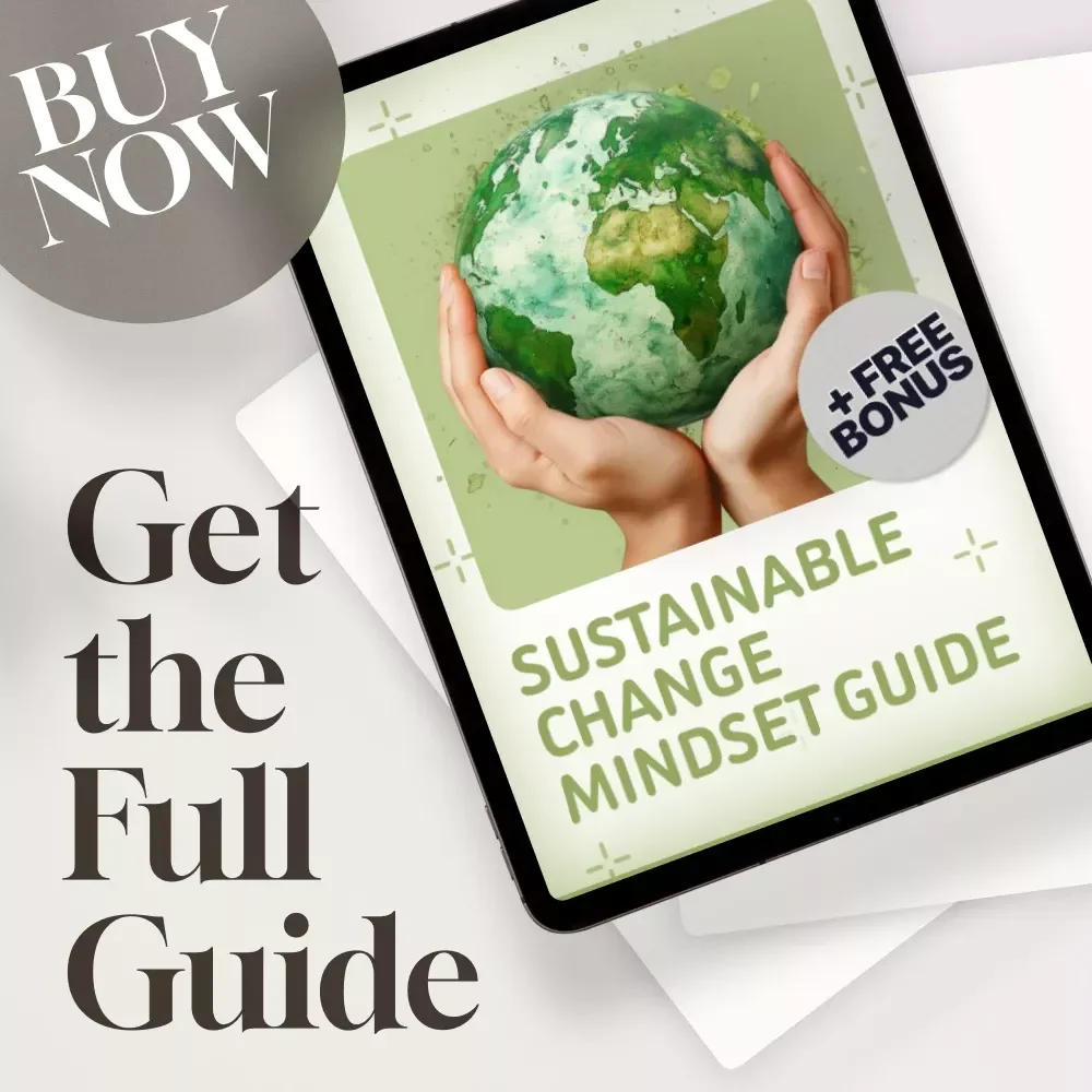Sustainable Change Mindset Guide | Digital Download Self-Help eBook for Lasting Habits, Personal Growth, and AI-Powered Support
