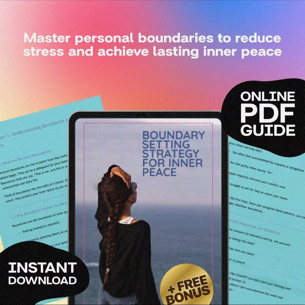 Boundary Setting Strategy for Inner Peace – Digital Guide to Setting Healthy Boundaries for Mental Well-Being, Emotional Balance, and Stress-Free Living