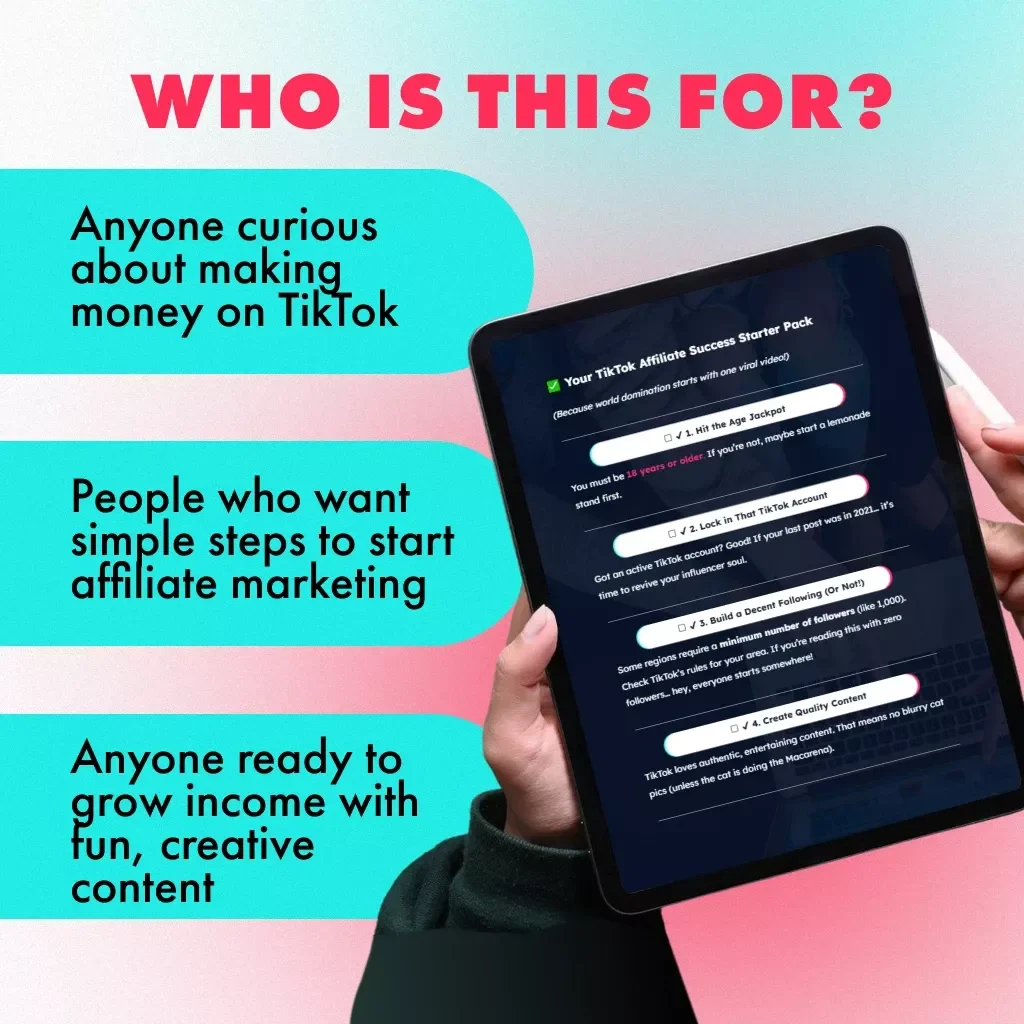 Your TikTok Affiliate Success Starter Pack | Digital Checklist for Beginners | Learn TikTok Affiliate Program Requirements & Get Started Fast