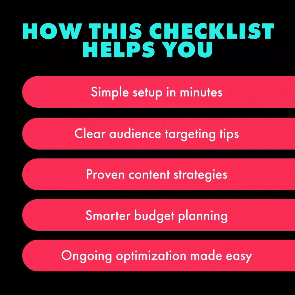 Your Ultimate TikTok Ads Starter Checklist: Launch Like a Pro! | Digital Download for TikTok Advertiser Account, eBook Guide, Marketing Strategy Checklist