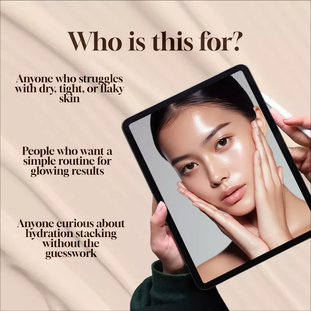 Skin Flooding, Explained: Hydration Stacking Made Easy | Skincare Checklist | Digital Download for Glowing, Hydrated Skin | eBook Guide for Layering Products
