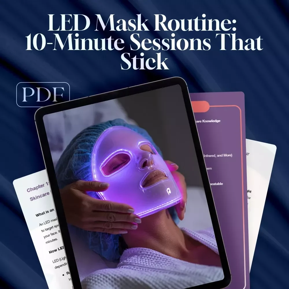 LED Mask Routine: 10-Minute Sessions That Stick | Skincare Guide, eBook, Digital Download for LED Light Therapy, Red Light, Blue Light & AI Skincare Insights