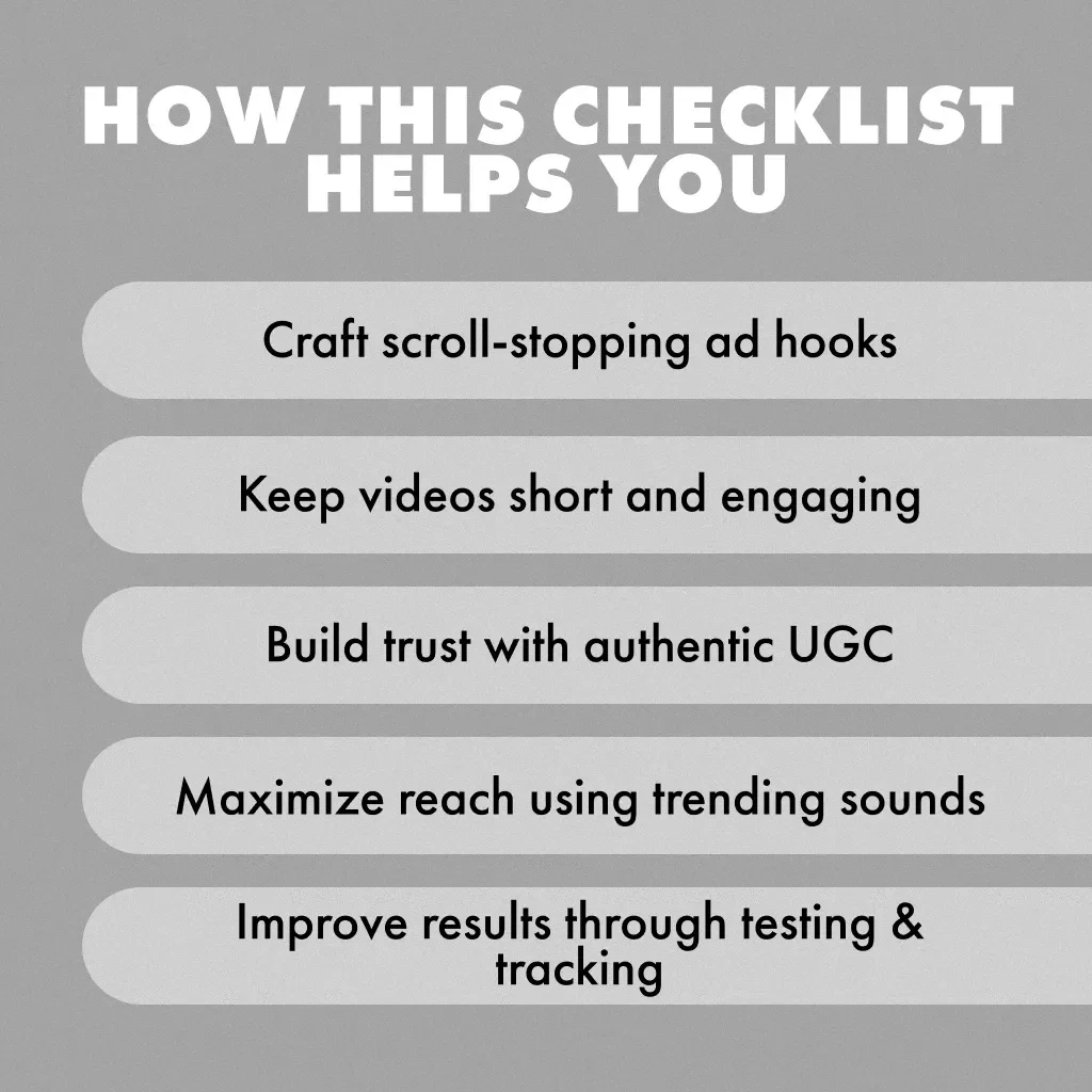 High-Converting TikTok Ad Creatives Checklist | Digital Download Guide for Marketers, eBook Style Marketing Resource, How to Create High-Converting TikTok Ad Creatives