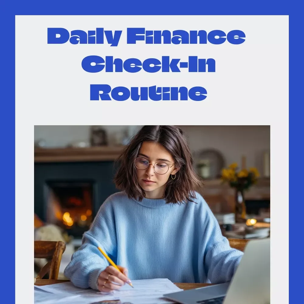 2-Minute Daily Finance Check-In Routine Checklist | Quick Financial Habits for Busy People