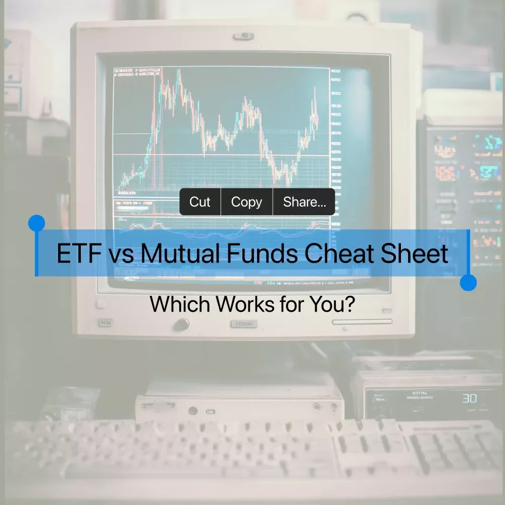 ETF vs Mutual Funds Cheat Sheet: Which Works for You? | Digital Download Guide for Beginners, Investors & Finance Enthusiasts | eBook, Checklist & Step-by-Step Investing Framework