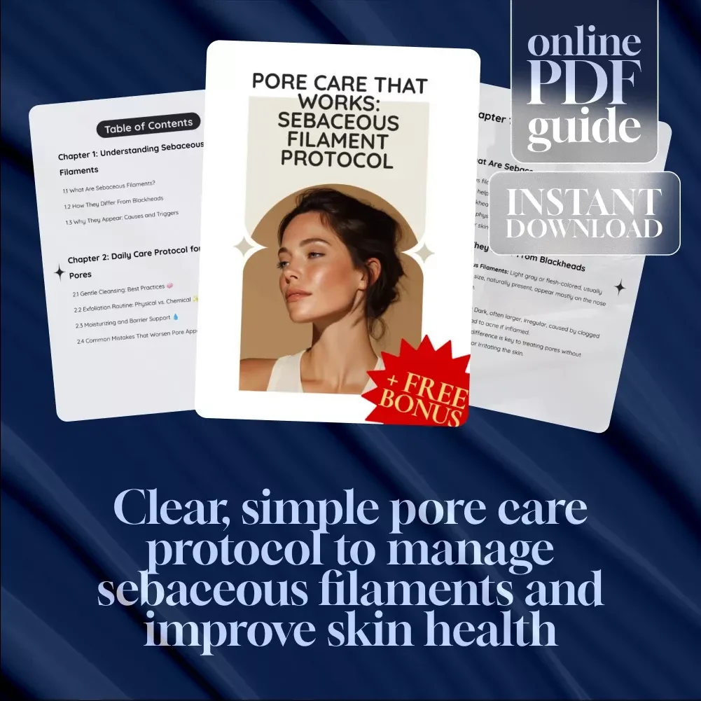 Pore Care That Works: Sebaceous Filament Protocol | Digital Guide for Clearer Skin, Blackhead-Free Pores, Exfoliation Routine & AI Skincare Support