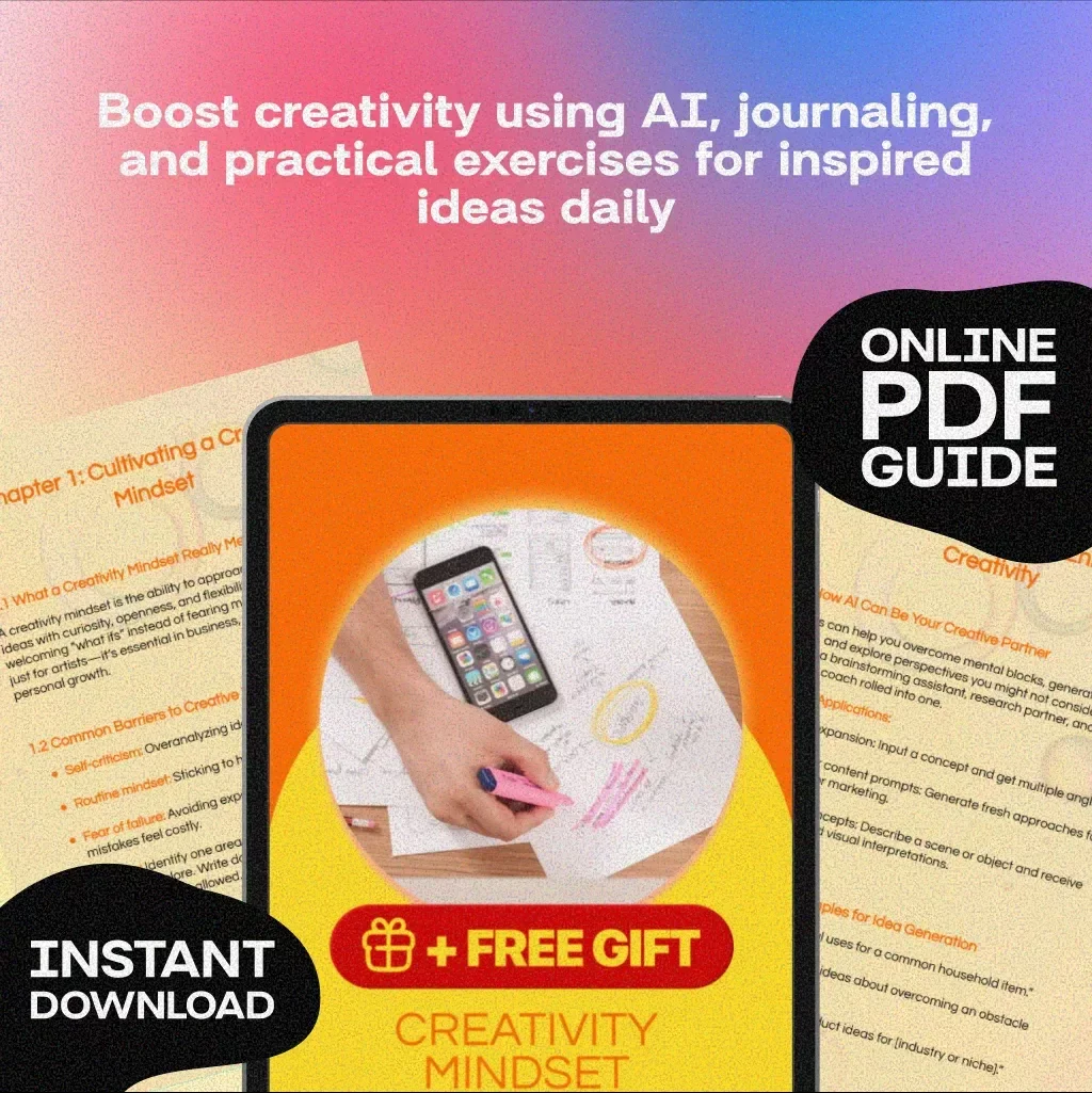 Creativity Mindset AI Journal – Digital Guide to Boost Imagination, AI-Powered Idea Generation & Journaling for Creative Growth